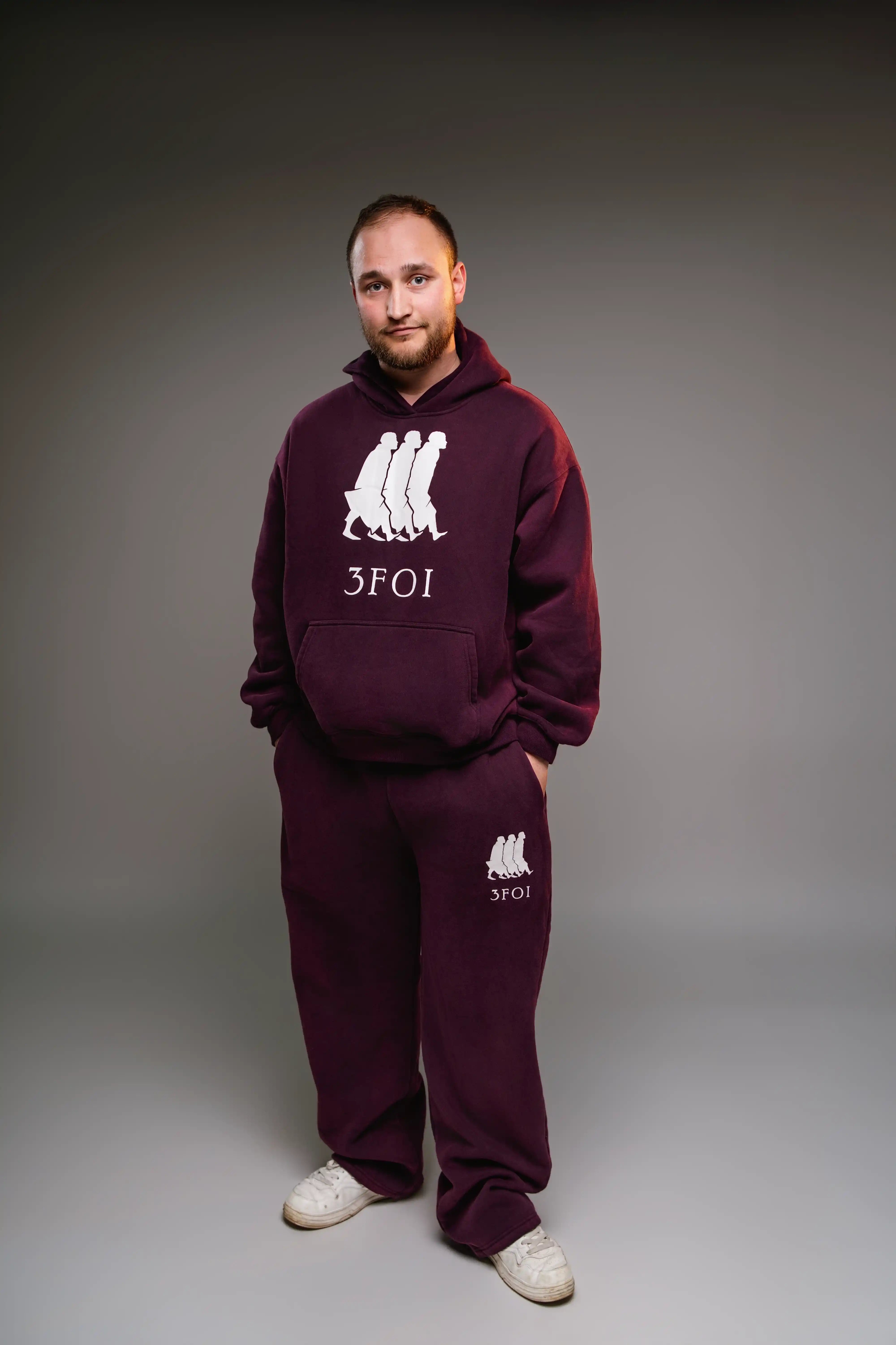 Ensemble oversize - Bordeaux violacé