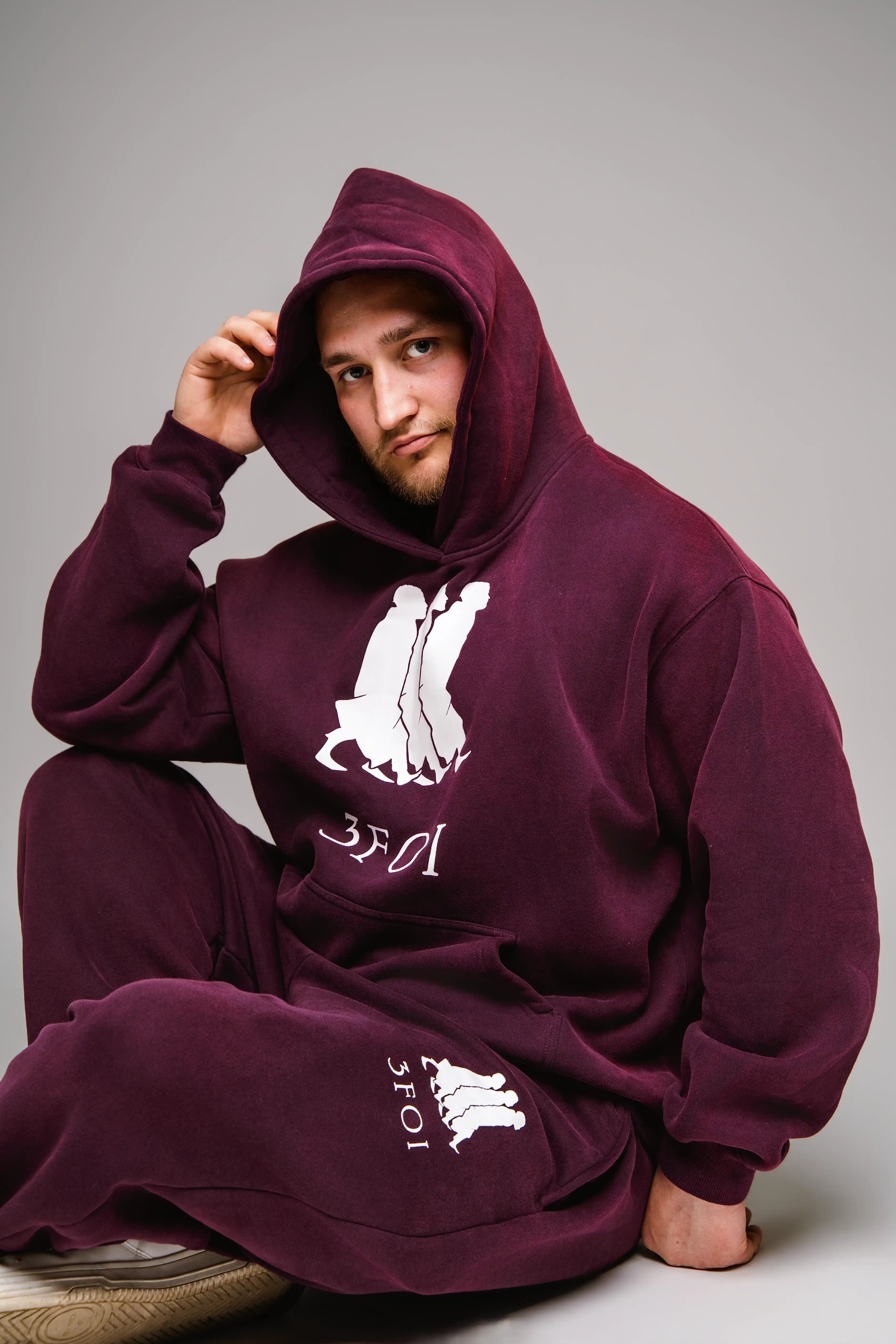 Ensemble oversize - Bordeaux violacé