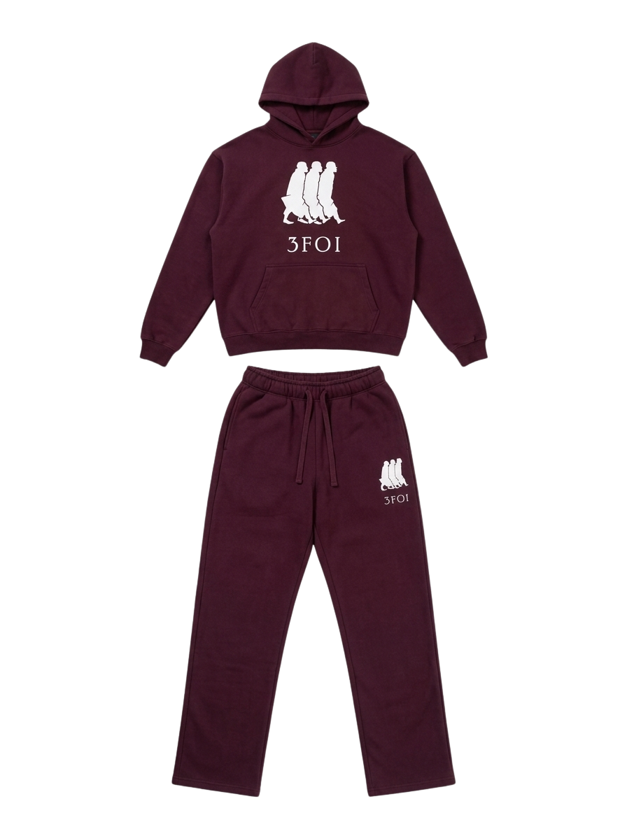 Ensemble oversize - Bordeaux violacé