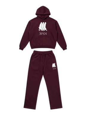 Ensemble oversize - Bordeaux violacé