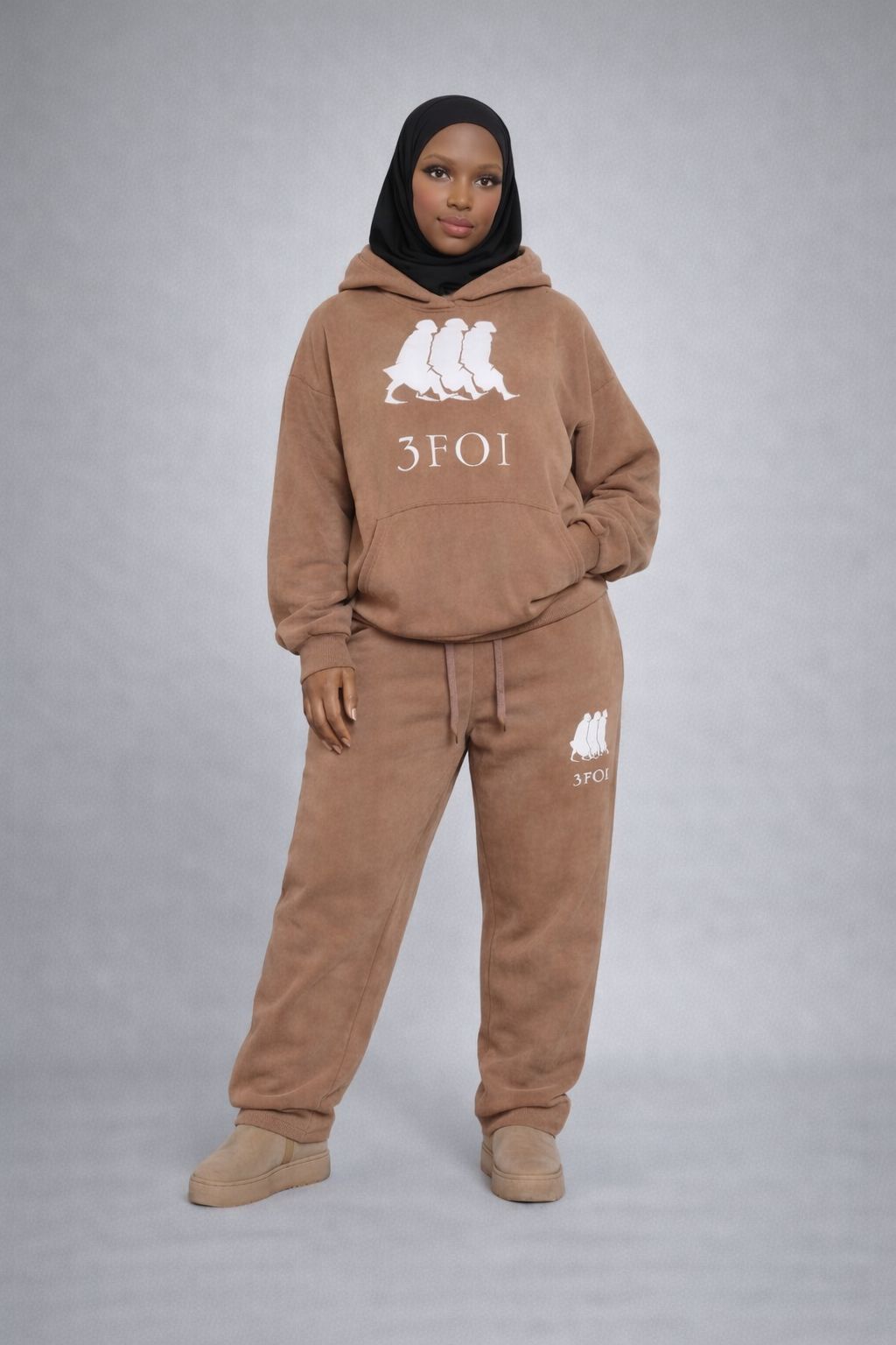 Ensemble oversize - Marron