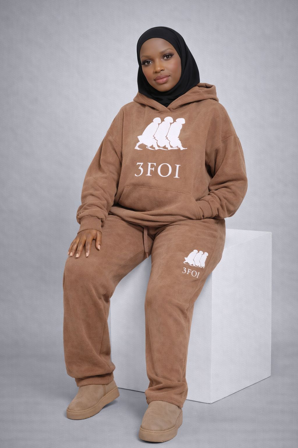 Ensemble oversize - Marron